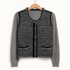 Gigue tweed blazer cardigan jacket sz 42